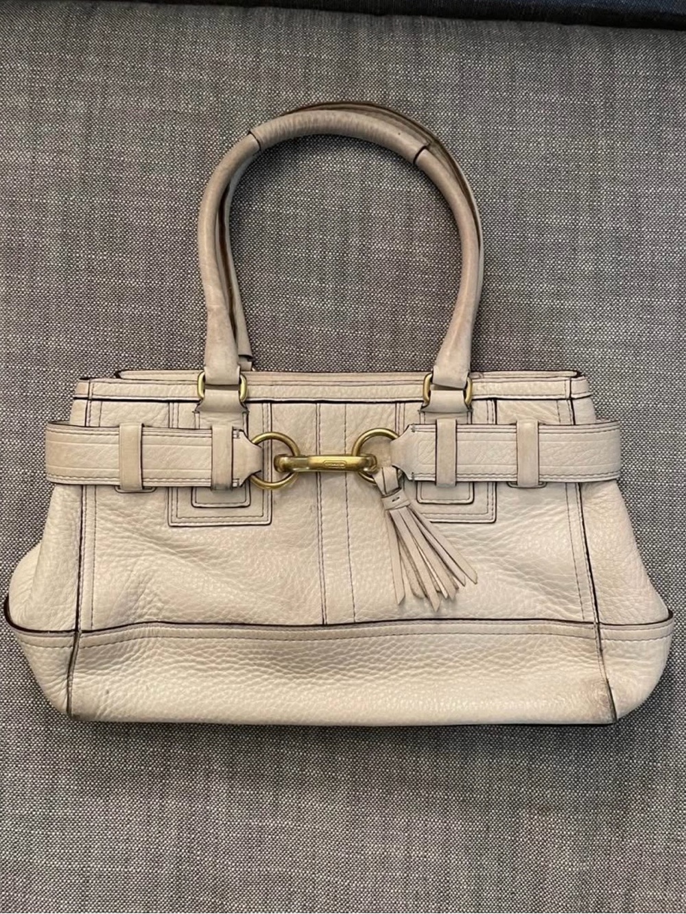 Coach Cream Leather Bag